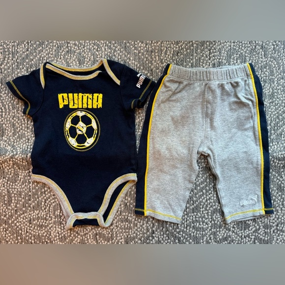 PUMA Baby Onesie & Sweatpants Set (3-6 months) - Picture 1 of 15